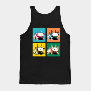 Albino Axolotl Pop Art - Cool Aquatic Creature Tank Top